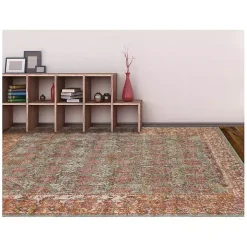 Sea Blue Eaton Transitional Area Rug, 7x9