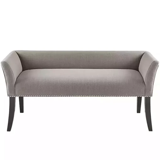 Silver Gray Melinda Accent Bench