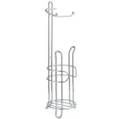 Silver Toilet Paper Storage Stand