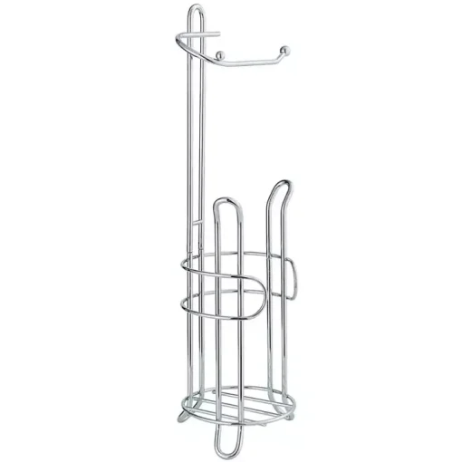 Silver Toilet Paper Storage Stand
