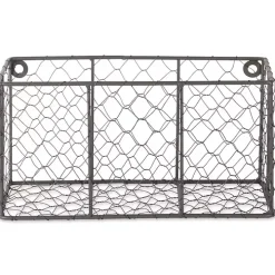 Small Wall Hanging Chicken Wire Baskets, Set of 2