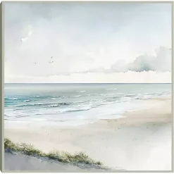 Soft Coastal I Framed Canvas Art Print