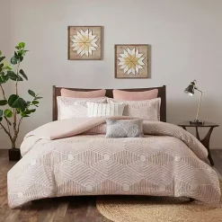 Soft Pink Tufted Full/Queen 3-pc. Comforter Set