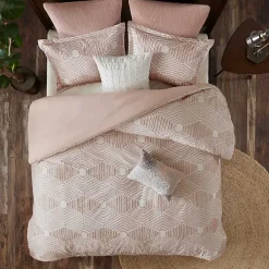 Soft Pink Tufted Full/Queen 3-pc. Comforter Set