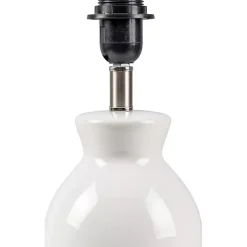 Stella White Mini Table Lamp with Woven Shade
