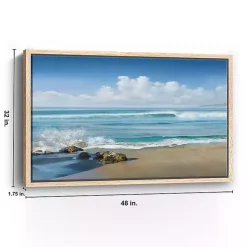 Sweeping Blue Framed Canvas Art Print