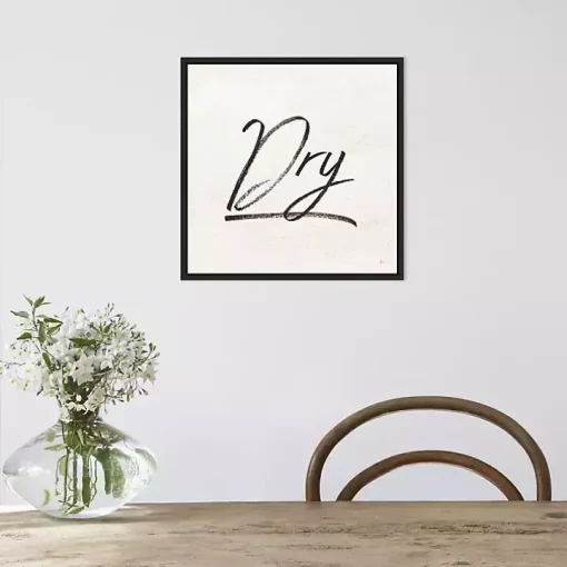 Tan and Black Dry Laundry Framed Wall Plaque