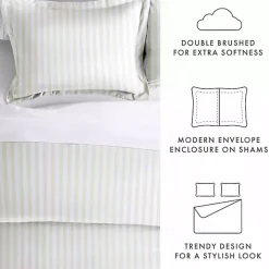 Tan Rugged Stripe 2-pc. Twin Duvet Cover Set