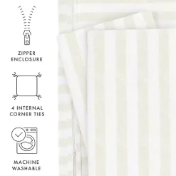 Tan Rugged Stripe 2-pc. Twin Duvet Cover Set