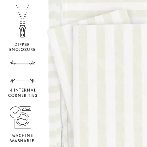 Tan Rugged Stripe 2-pc. Twin Duvet Cover Set