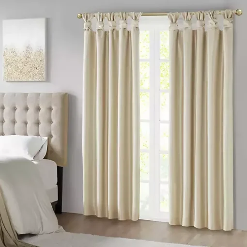 Tan Total Blackout Curtain Panel, 84 in.