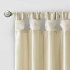 Tan Twist Top Curtain Panel, 108 in.