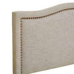 Tan Upholstered Augusta Queen Headboard