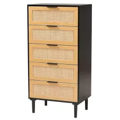 Tara Two-Tone Espresso Rattan Chest
