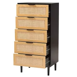 Tara Two-Tone Espresso Rattan Chest