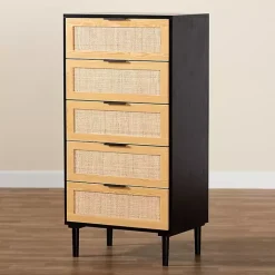 Tara Two-Tone Espresso Rattan Chest