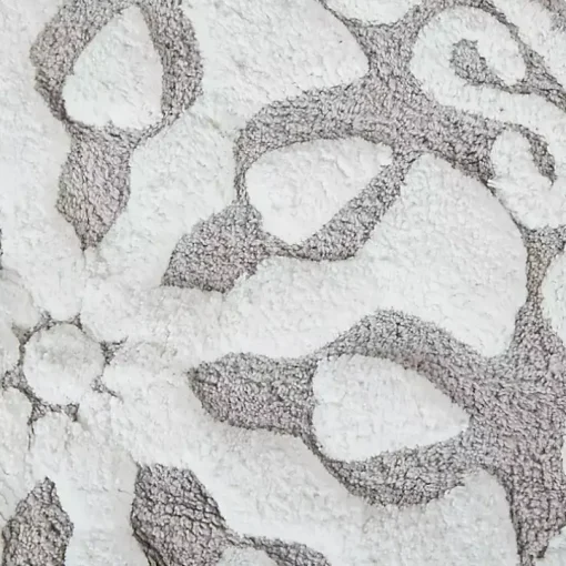Taupe Cotton Tufted Medallion Bath Mat, 25 in.