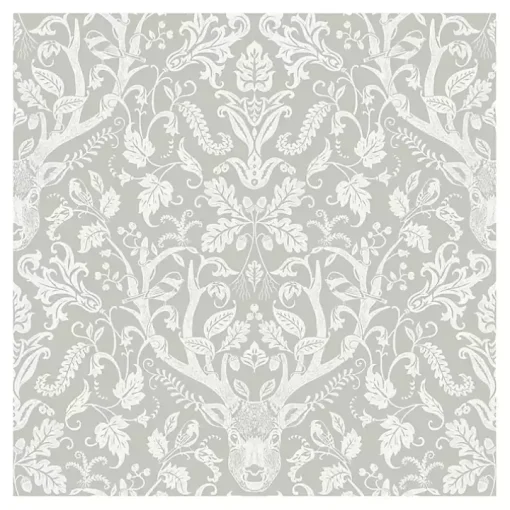 Taupe Escape to the Forest Peel & Stick Wallpaper