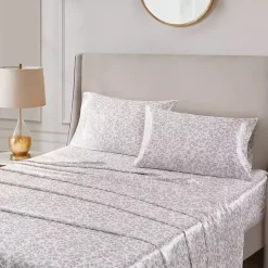 Taupe Leopard Satin King 2-pc. Pillow Case Set