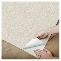 Taupe Textured Cross Woven Peel & Stick Wallpaper