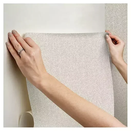 Taupe Textured Cross Woven Peel & Stick Wallpaper