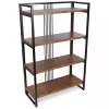 4-Tier Black Metal Frame Shelf