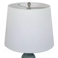 Turquoise Glass Table Lamps, Set of 2