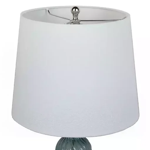 Turquoise Glass Table Lamps, Set of 2