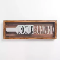 Uncork and Unwind Cork Holder Wall Plaque