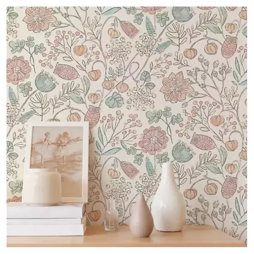 Vintage Woodland Floral Peel & Stick Wallpaper