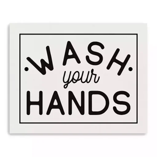 Wash Your Hands Giclee Canvas Art Print, 20x16 in.