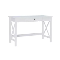 White Antique Pine X Frame Desk