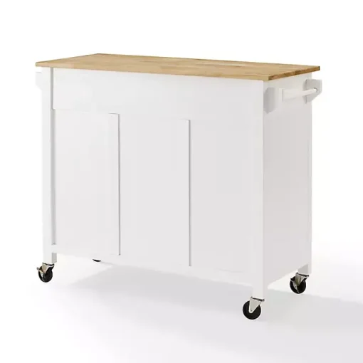 White Barn Door Kitchen Cart