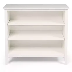 White Brazilian Pine Wood Short Bookshelf