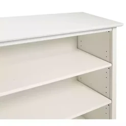 White Brazilian Pine Wood Short Bookshelf