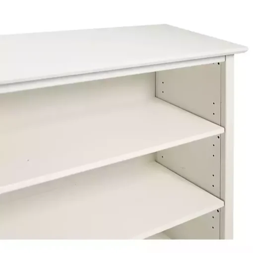 White Brazilian Pine Wood Short Bookshelf