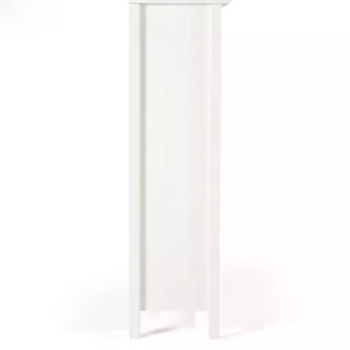 White Brazilian Pine Wood 3-Tier Bookshelf