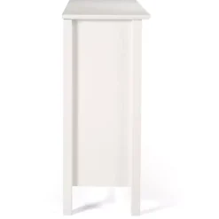 White Brazilian Pine Wood Short Bookshelf