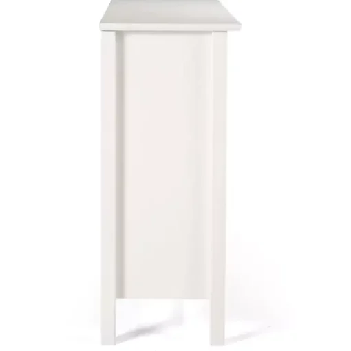 White Brazilian Pine Wood Short Bookshelf