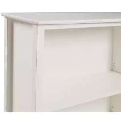 White Brazilian Pine Wood 3-Tier Bookshelf