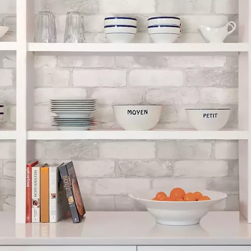 White Brick Peel & Stick Wallpaper