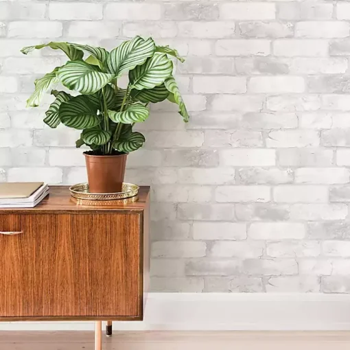 White Brick Peel & Stick Wallpaper