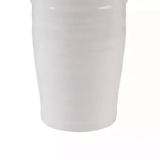 White Ceramic Table Lamp with Handles