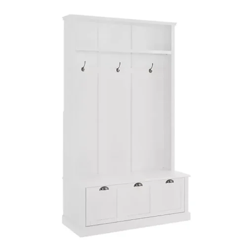 White Ellison Hall Tree with Storage Bench