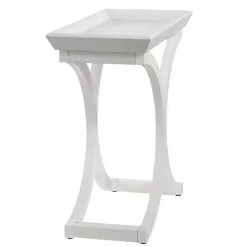 White Fir Wood Curved Tray C-Table