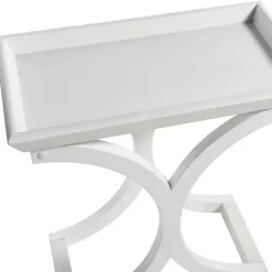 White Fir Wood Curved Tray C-Table
