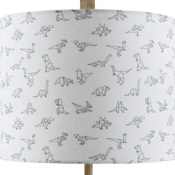 White Geo Dinosaur Table Lamp