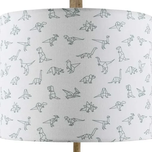 White Geo Dinosaur Table Lamp