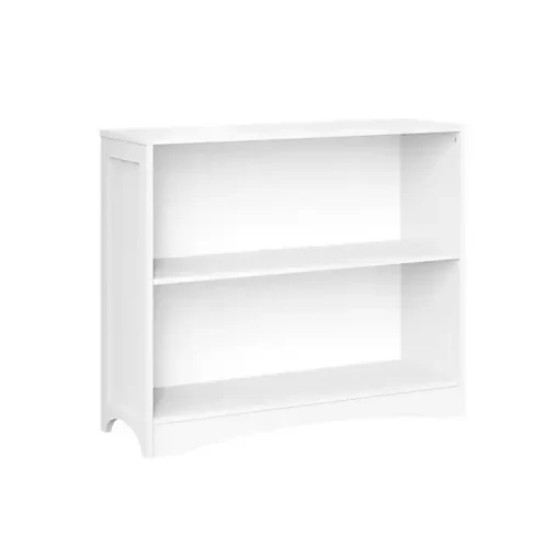 White 2-Open Shelf Bookcase