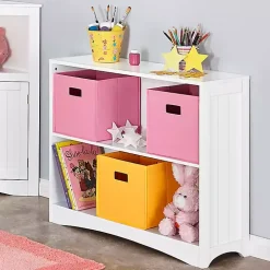 White 2-Open Shelf Bookcase